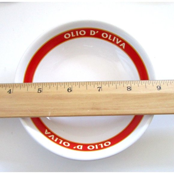 Pottery Barn Parmigiano Olio D'Oliva Bowl Set "Vintage Posters" Dip 4 Bowl/1 Lid - Picture 14 of 15